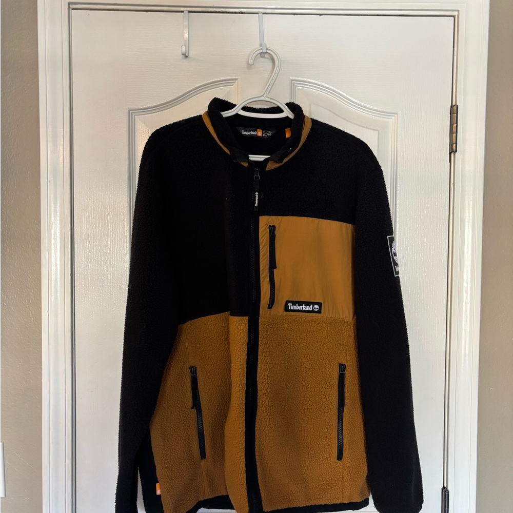Timberland Black and Brown Fleece Jacket